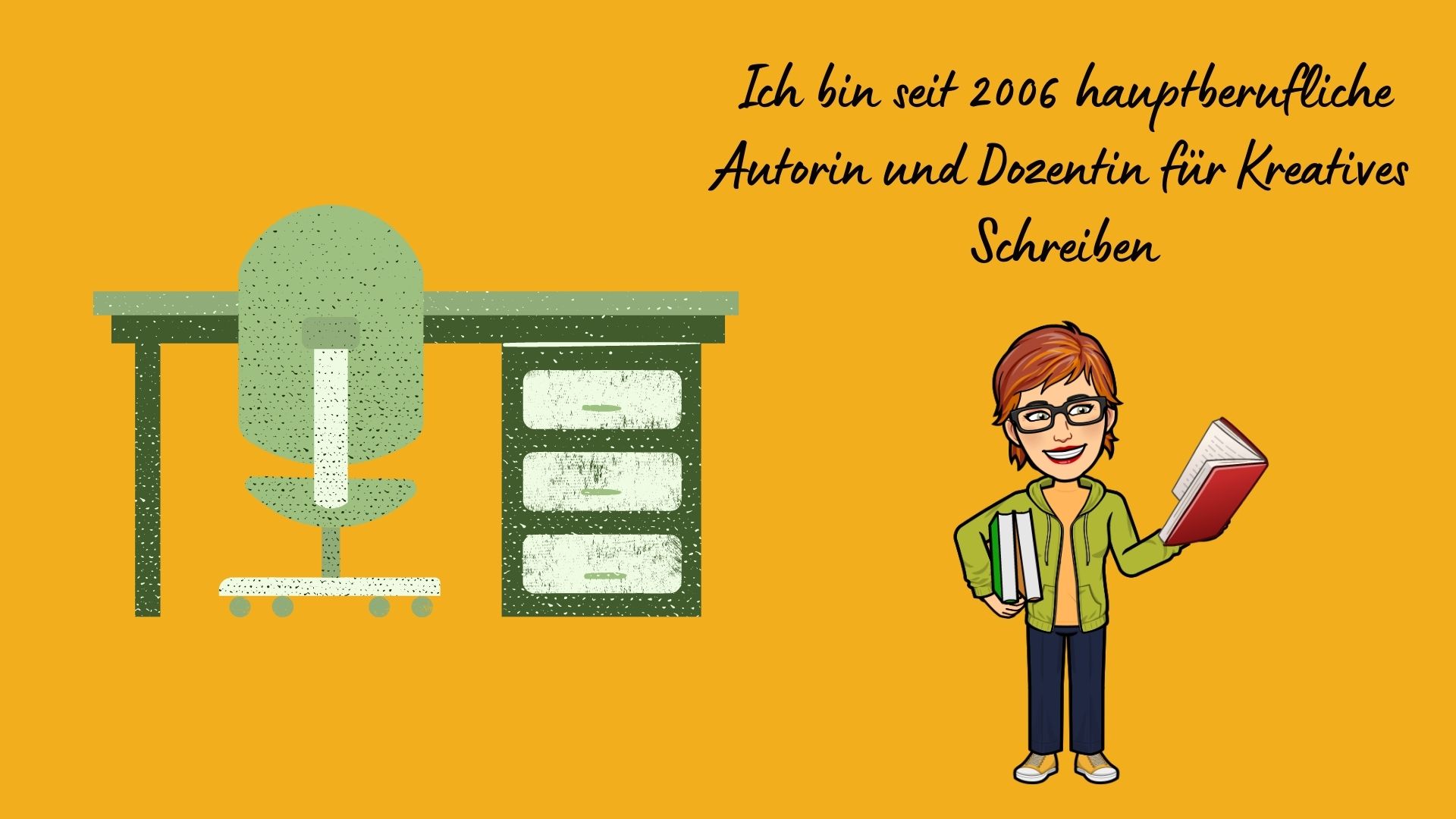 Ich bin hauptberufliche Autorin und Dozentin